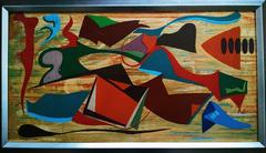 Rare Abstract Painting African American Outside Artist