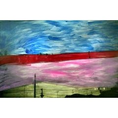 Untitled, Painted Photograph, Landscape by Nobuyoshi Araki 2