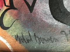 Guardare dentro, grande dipinto a olio mistico di San Francisco Artista visionario Beat