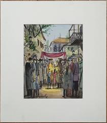 Wedding In Old Jerusalem, Judaica Painting