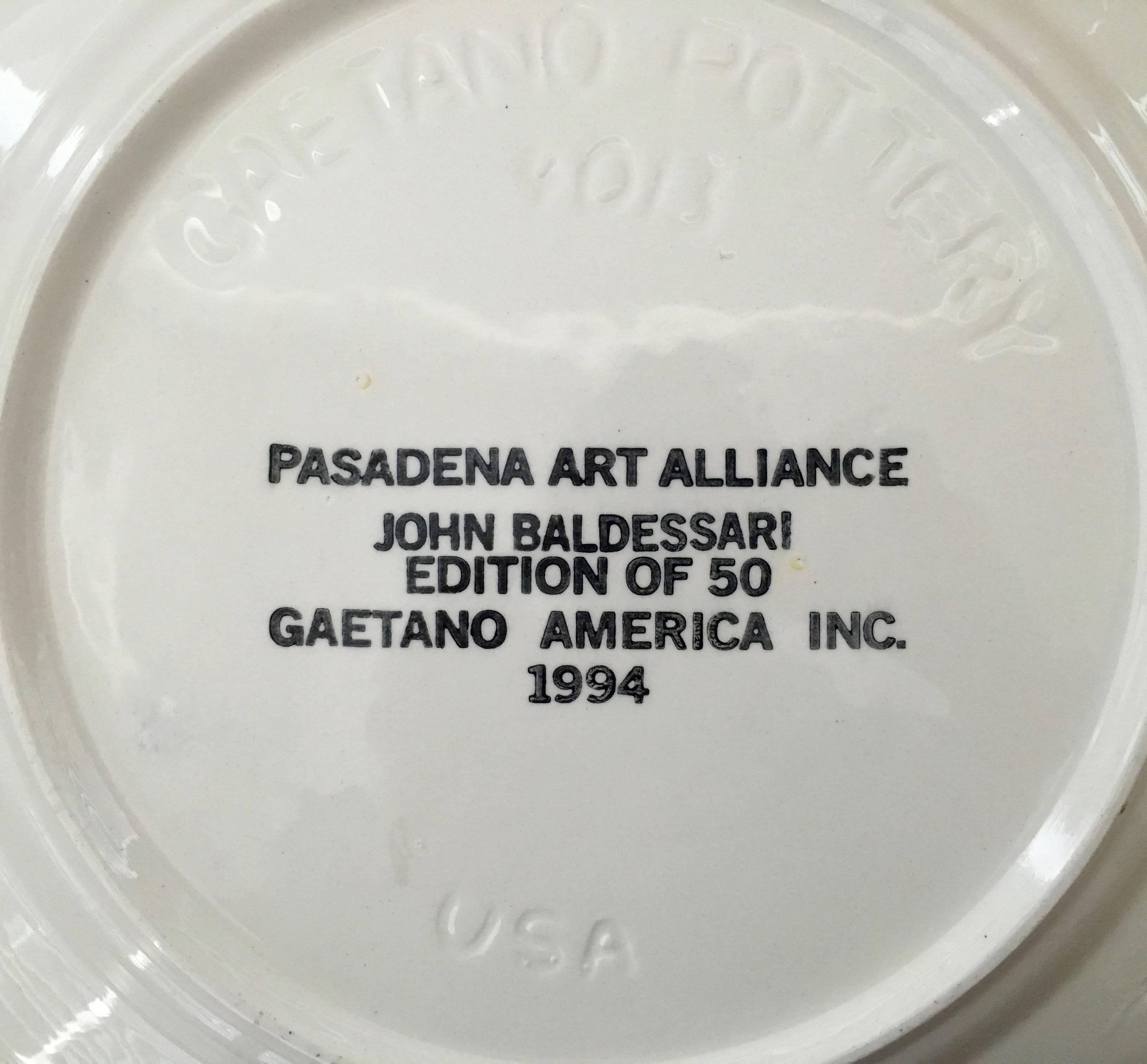 John Baldessari 1994 Painted Art Plate 2