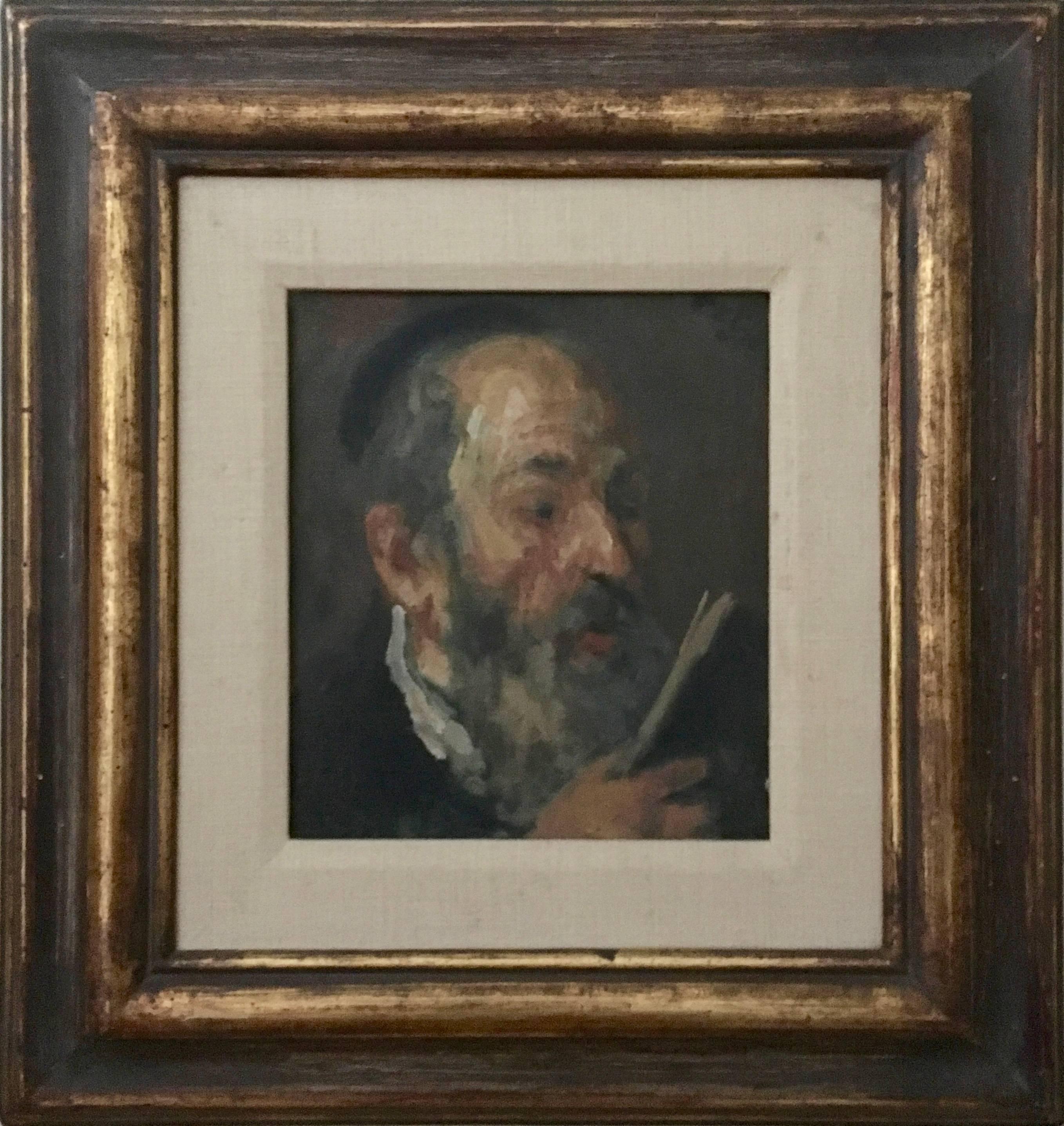 Robert Philipp Portrait Painting - Rabbi, Judaica Portrait