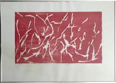 Untitled, Abstract Ray Parker Woodcut Print