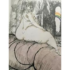 The Temple, Large Nude Woman with Rainbow Ralph Steadman 5