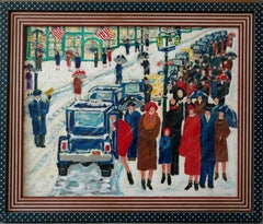 Vintage Madison Avenue Snow Scene, NYC