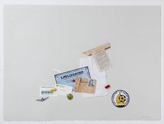 trompe l'oeil "Pellegrino" painting Yugoslavian Artist
