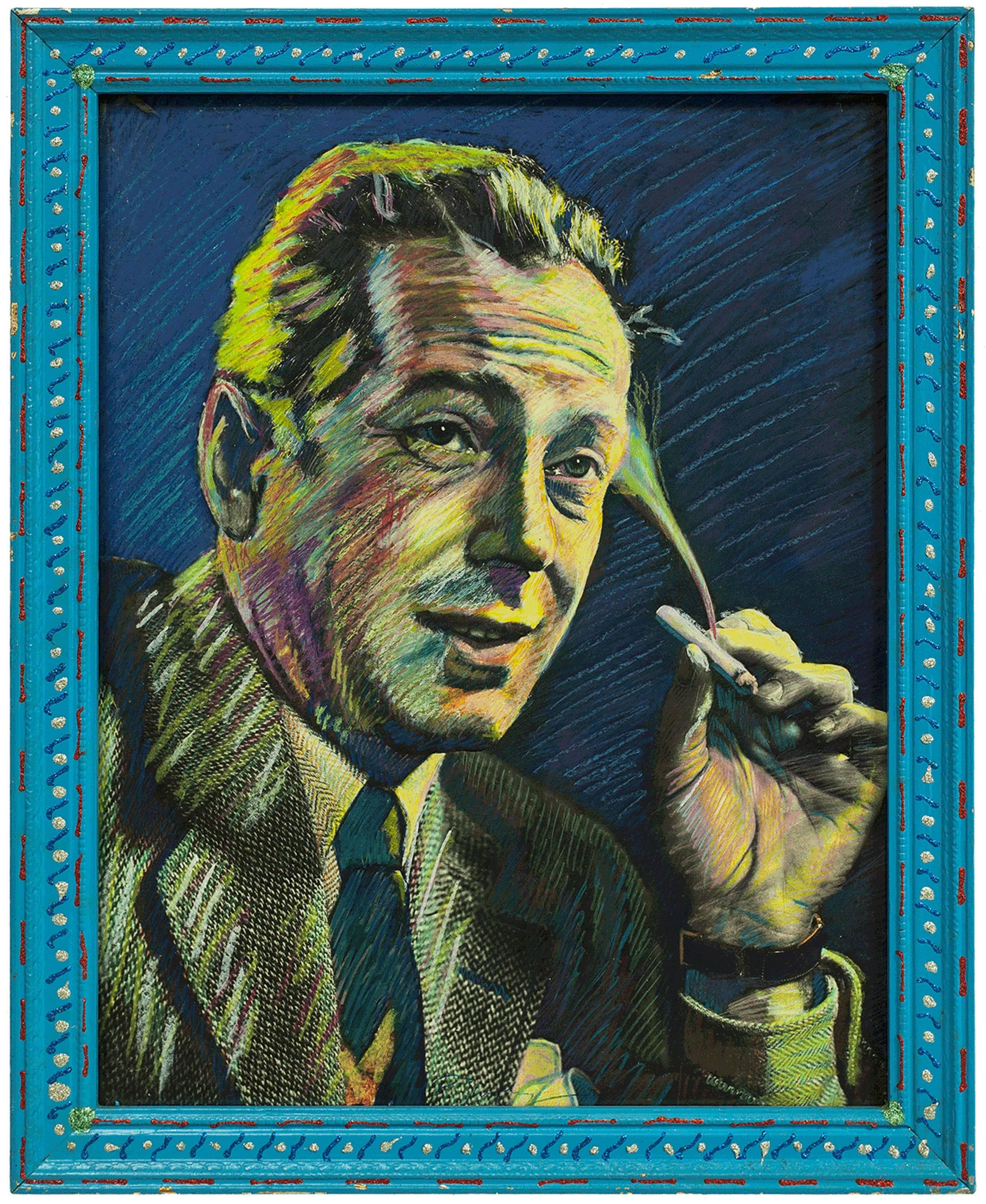 Object of Desire: Bogie (Humphrey Bogart), 1983 Pastel on Photograph - Mixed Media Art by Rhonda Zwillinger