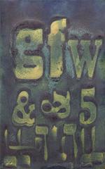 Typeface, Hebrew Font and Numbers Enamel Judaica Art Plaque