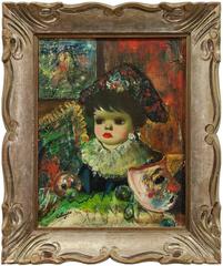 L'Enfant, Colorful Surrealist Child with Venice Carnevale Masque