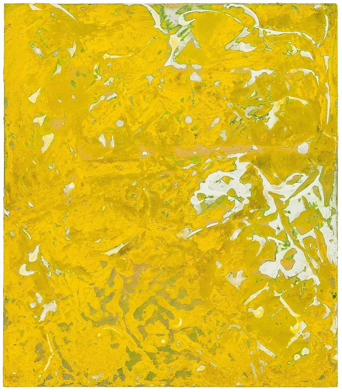 Yellow Love (With Green) - Mixed Media Art by Lynne Golob Gelfman
