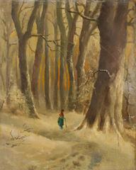 Dutch World War II Painting Winter Landscape 1944