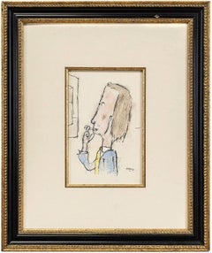 William Anthony - Holding on to a Post, Drawing For Sale 