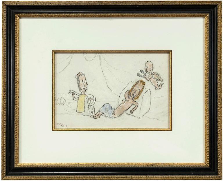William Anthony - Reclining Nude and Putti For Sale at 1stdibs