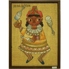 Folk Art Mexican Girl, Circus Clown Juggler 10