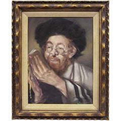 Hungarian Judaica, Hassidic Rabbi painting 7