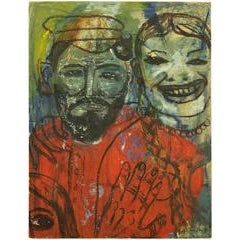 Surrealist Colorful Portrait of a Couple, Family at Play 3