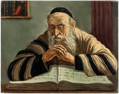 Ölgemälde eines Gelehrten, Judaica, Öl