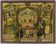 Rare 19th Century Antique German Judaica Shviti Mizrach Synagogue Sign