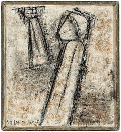 Vintage UNTITLED FIGURES (LINES AND SHAPES AGAINST TEXTURAL BACKGROUND)