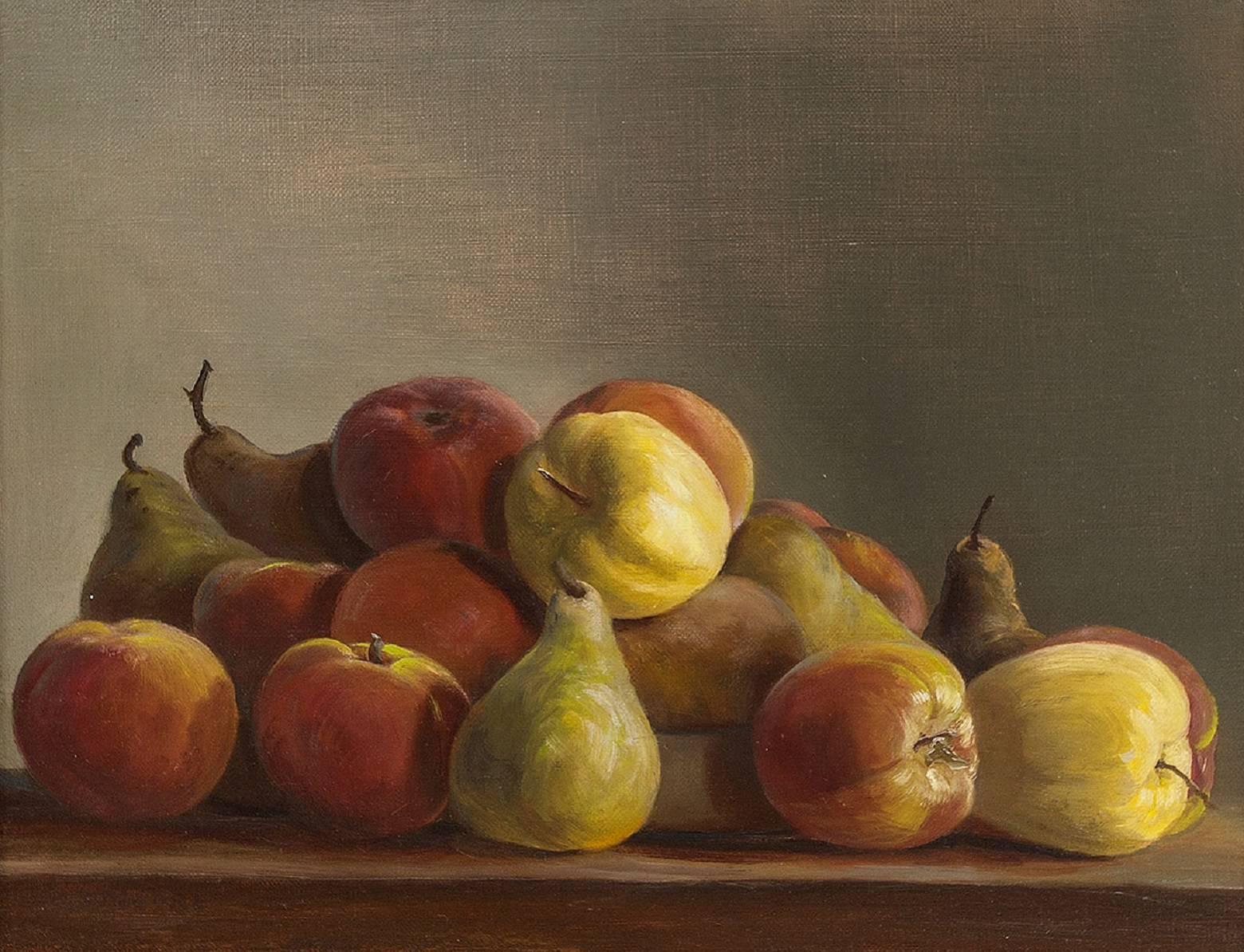 Unknown Still-Life Painting - Untitled (Still Life of Pears and Apples)