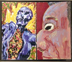 UNTITLED, 1981 DIPTYCH Neo Expressionist Figures
