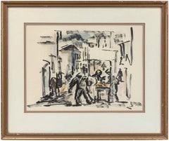 UNTITLED (ABSTRACT ISRAELI MARKET TOWN SCENE)
