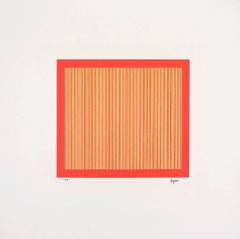 Agam 1971 Kinetic Op Art Print signed and dated