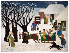 Vintage Winter in the Village, the Sleigh Ride