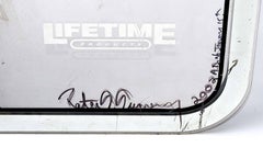 Stencilled, Stencil Painted basketball Hoop Sculpture signed and dated