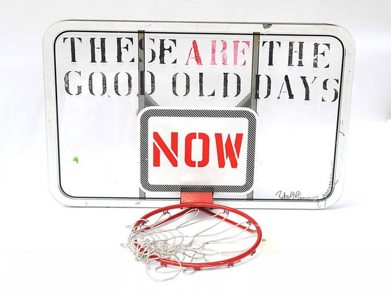 Peter Tunney - Stencilled, Stencil Painted basketball Hoop Sculpture