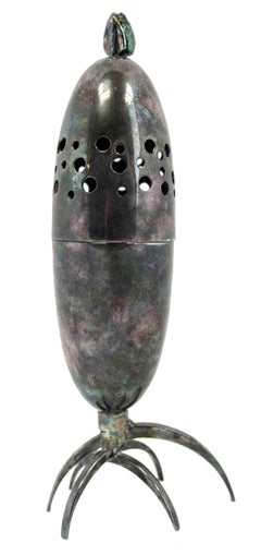 Rare Judaica Jewish Ritual Besamim Spice Box Sculpture