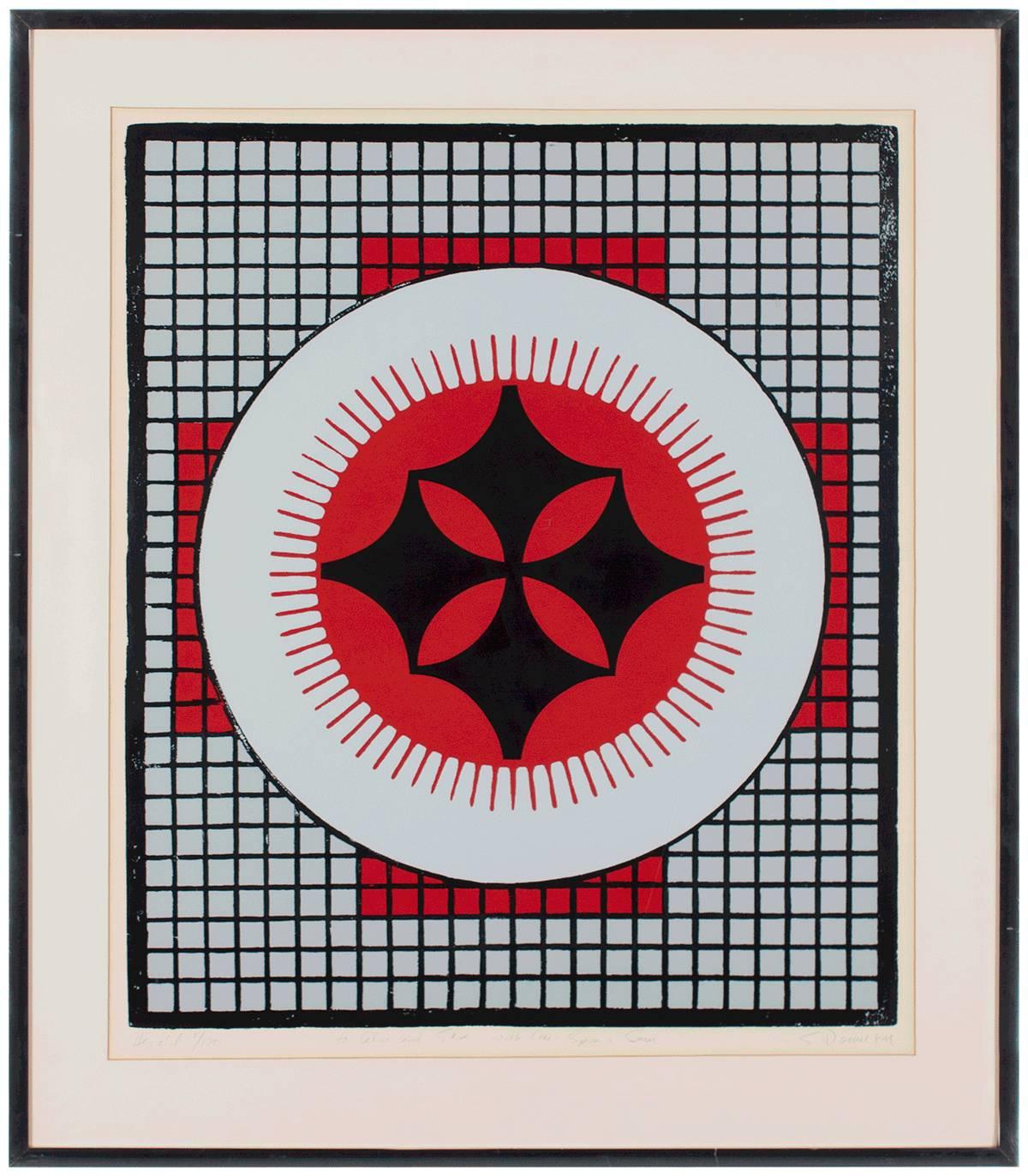 Seena Donneson Abstract Print - Herald, Abstract Geometric Modern Print