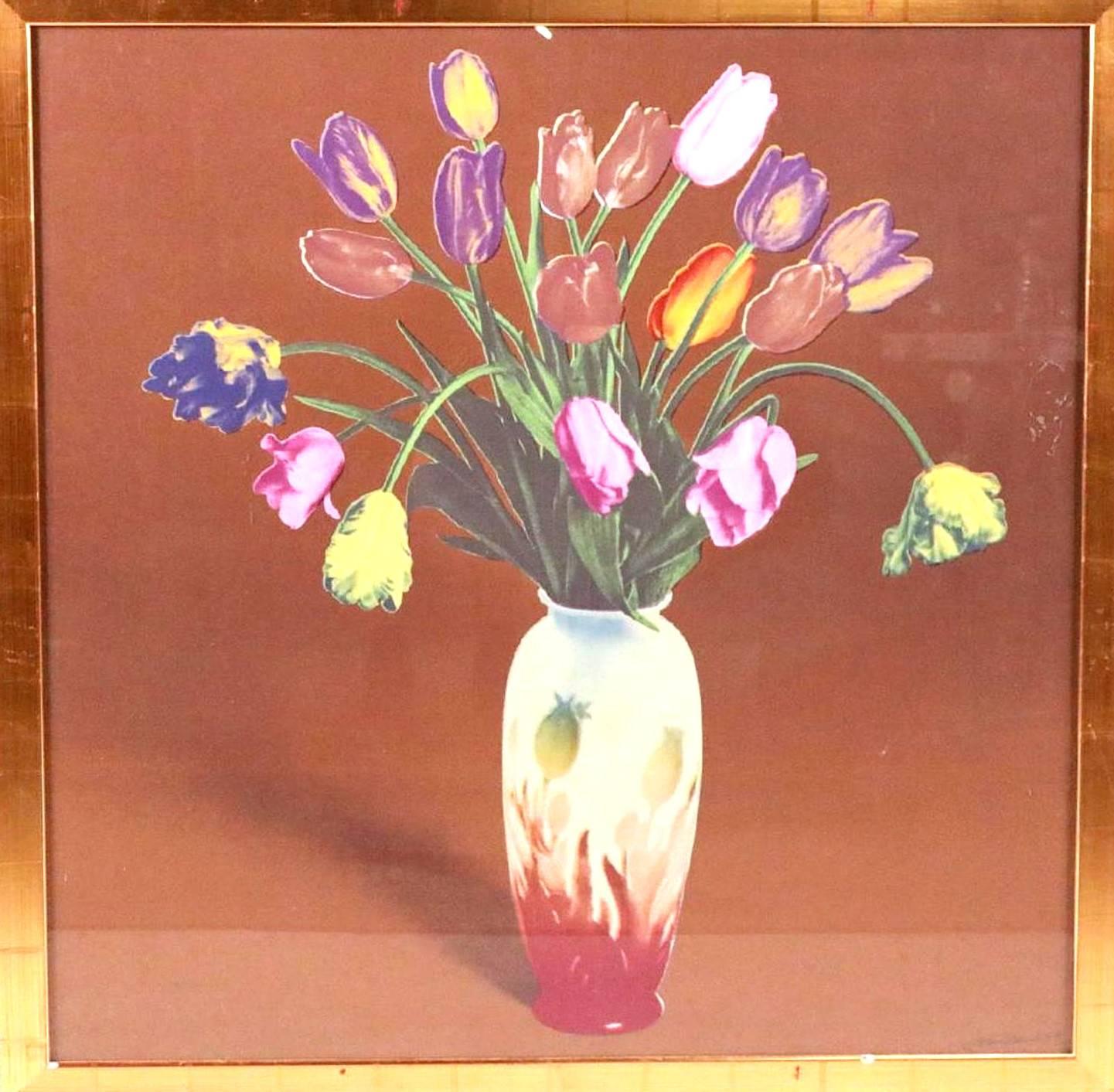 Tulips in Vase, Silkscreen Pop Art - Print by Francesco Scavullo