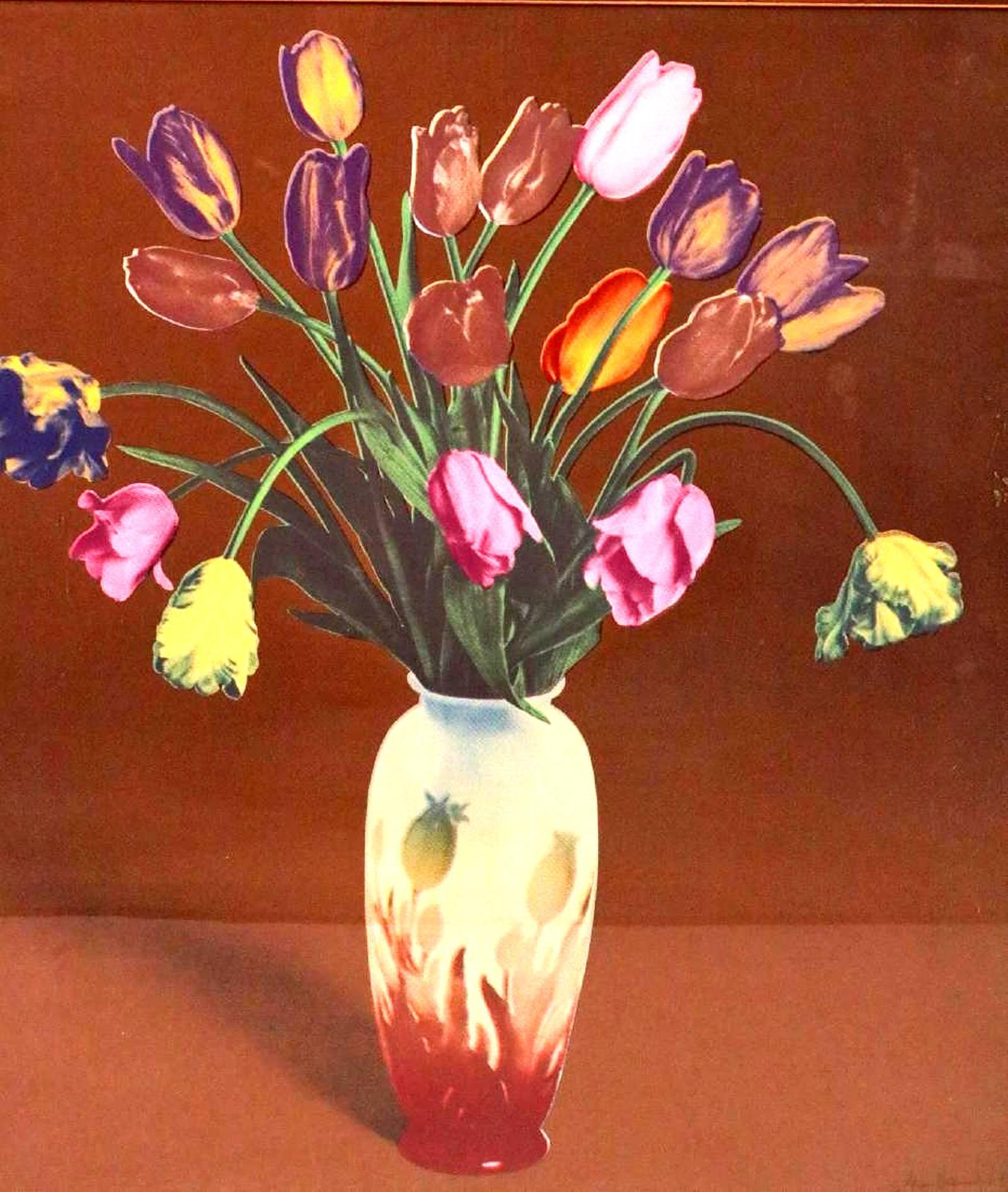 Francesco Scavullo Still-Life Print - Tulips in Vase, Silkscreen Pop Art