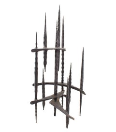 Sculpture en fer brutaliste du milieu du siècle dernier, maître israélien David Palombo