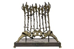 Seltene 1970er Jahre „Pelvis Menorah“ jüdische brutalistische Kandelaber-Skulptur aus Judaica