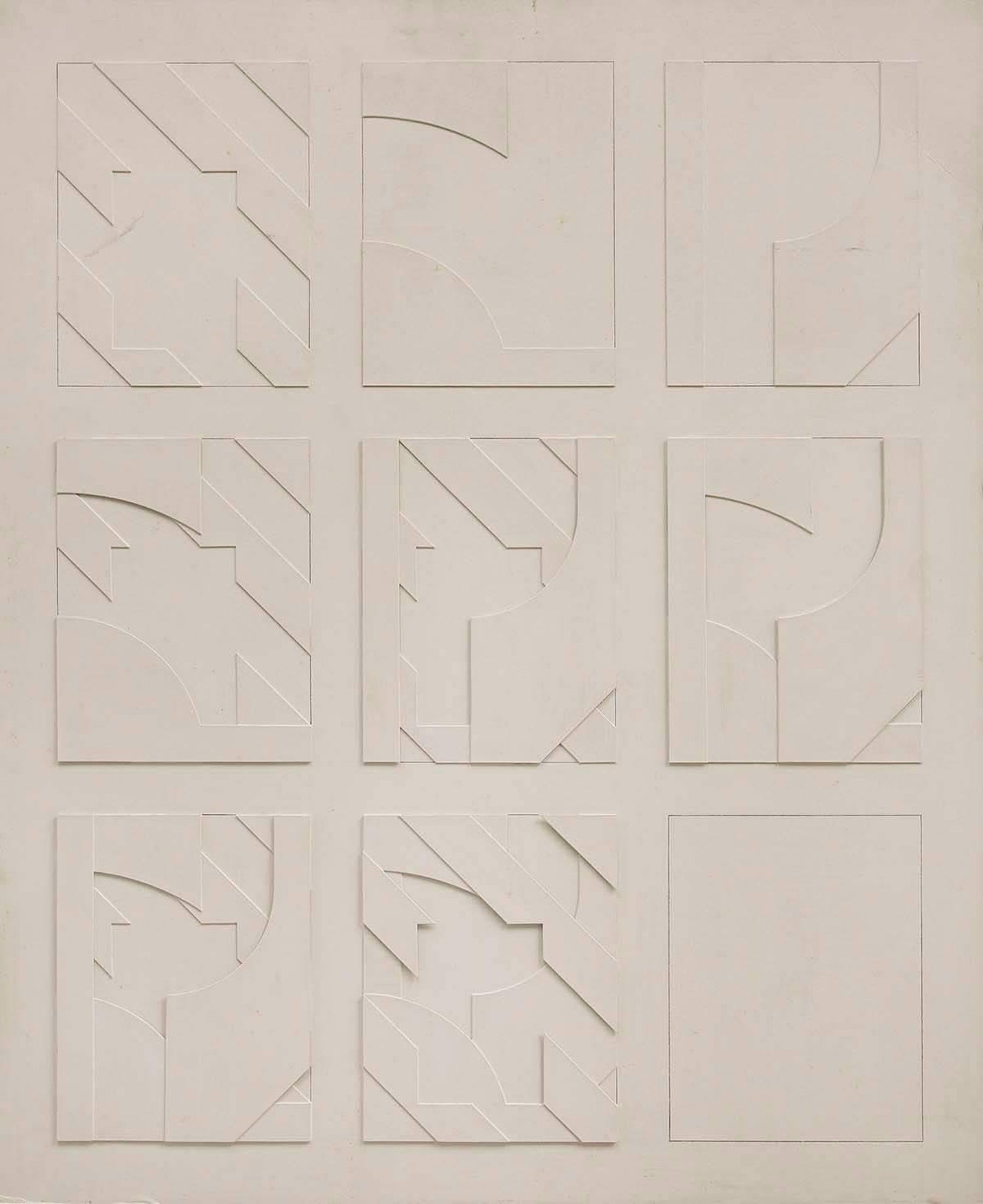 Jean Pierre Maury Concstructivist Concrete Monochrome Assemblage Wall Sculpture Painting For Sale At 1stdibs