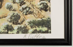 Jerusalem City of David Fantastic Realism Israeli Signed Lithograph