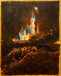 October, Night Scene with Castle and Soldiers Oil Painting