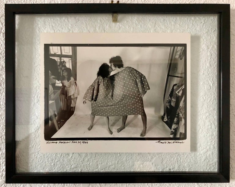 Fred McDarrah Rare Vintage Silver Gelatin Photograph Yayoi Kusama Dress John Lennon Yoko Ono