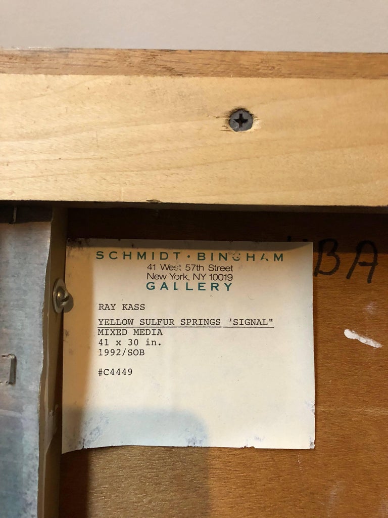 Ray Kass Yellow Sulphur Springs Mixed Media Abstract Large Painting For Sale at 1stDibs ray