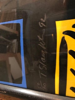 Notte di New York, grande serigrafia vintage di arte pop modernista