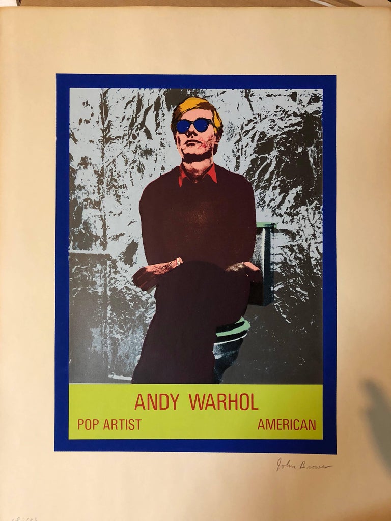 Vintage 1960s Andy Warhol Photo Silkscreen Serigraph Pop Art - Print by John Brower