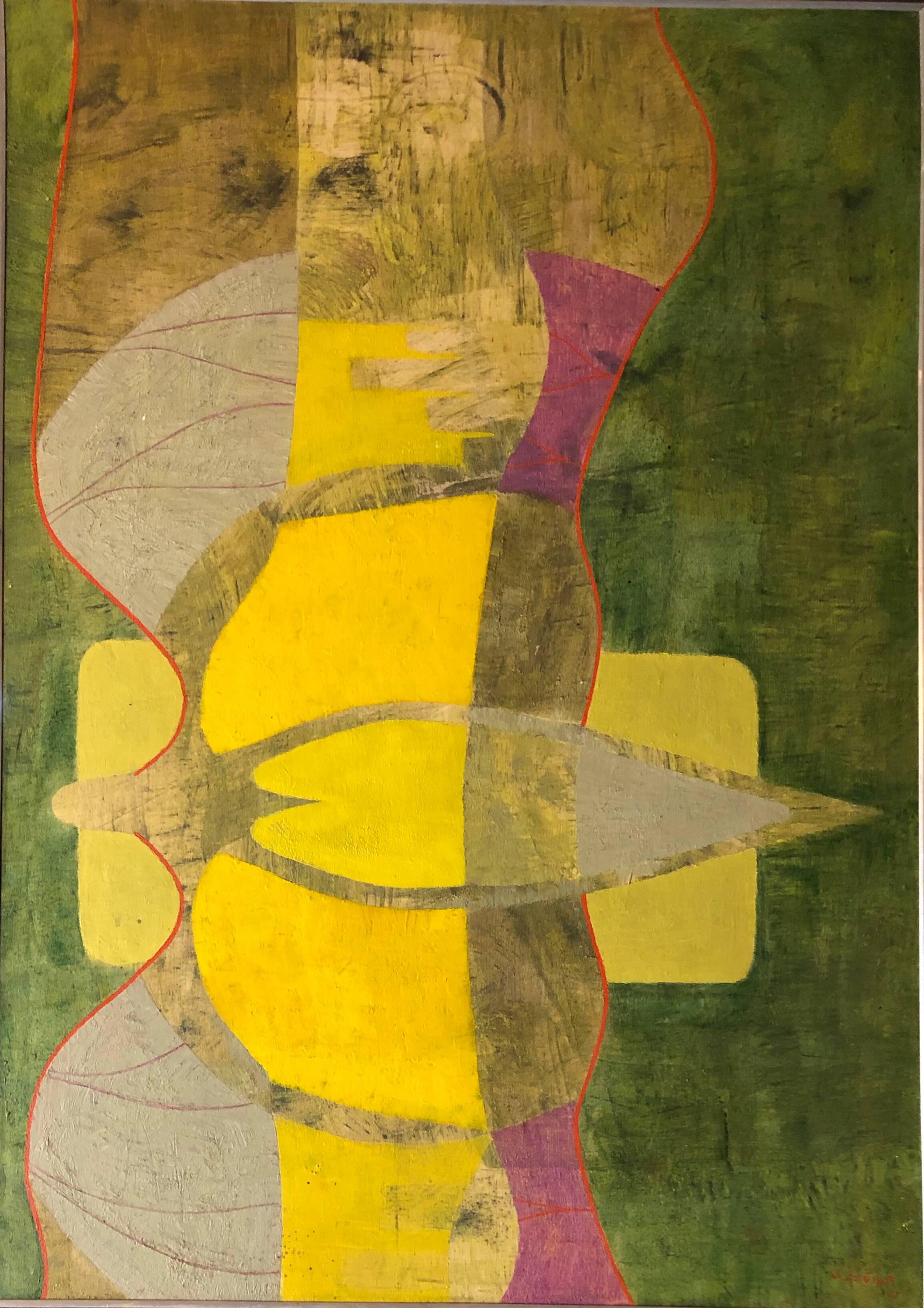 Jose Zuniga Abstract Painting - Pajaro Erotico. Latin American Modernist Painting