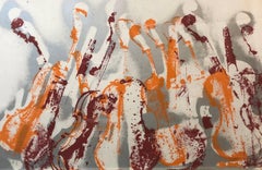 Violent Violin Concerto Hand Signed Lithograph Silkscreen AP 16/30
