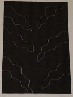 Untitled Abstract Modernist Signed Aquatint Etching Print ed. 10