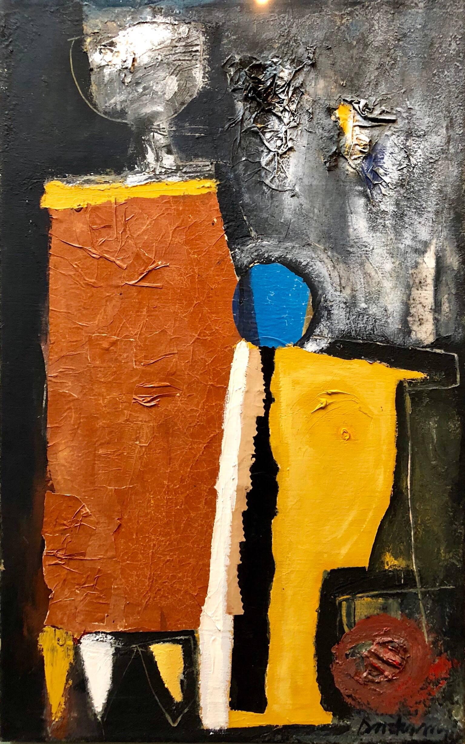 David Duany Abstract Painting - Latin American Figurative Abstract Expressionist Cuban Oil Painting
