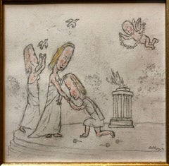 William Anthony 1992 Caricature Drawing Will You Marry Me?