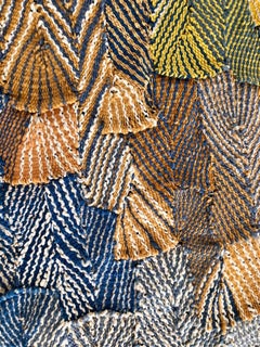 Grande tapisserie tissée à la main Artiste formé au Bauhaus Tenture murale