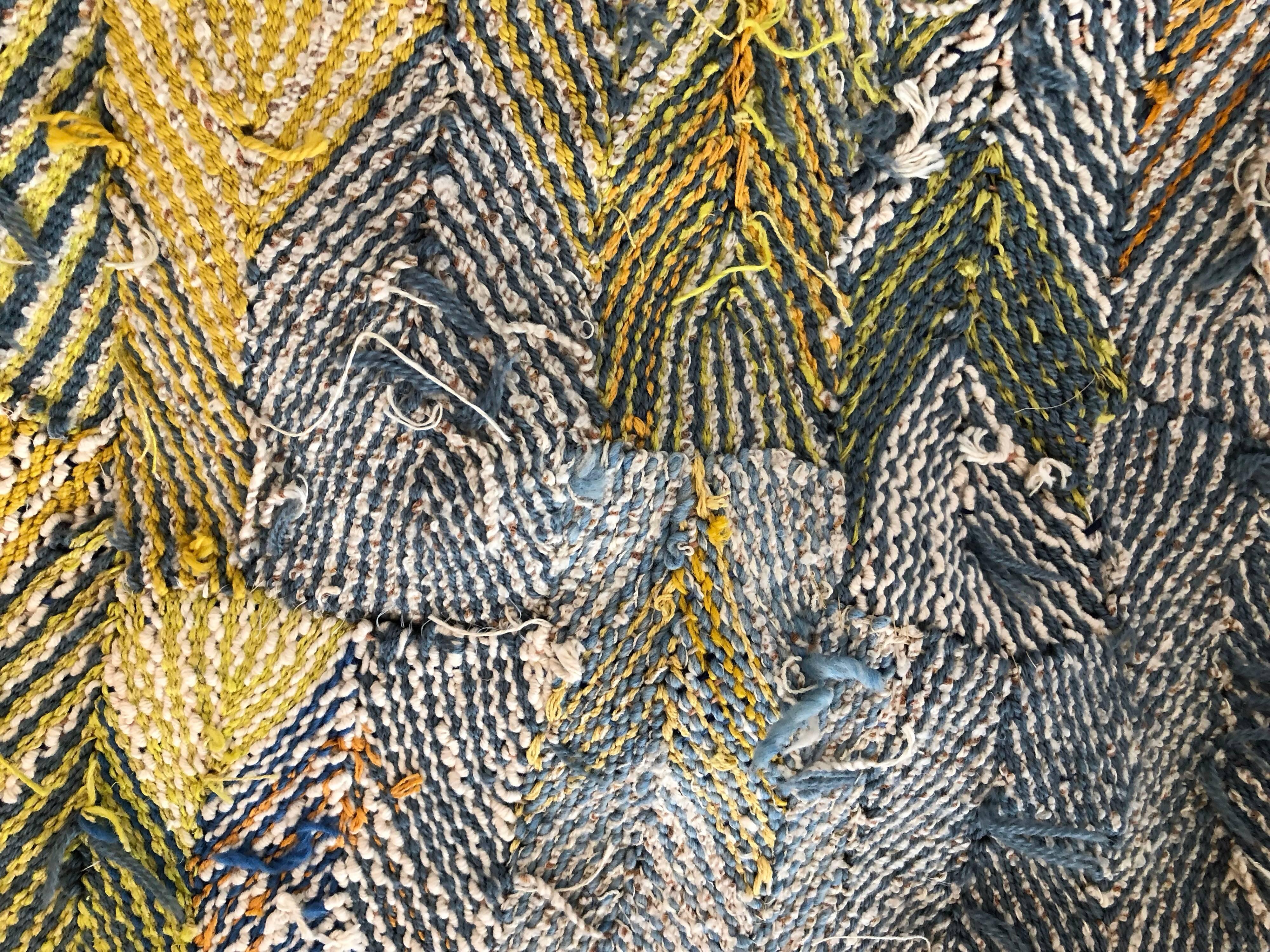 Large Handwoven Tapestry Bauhaus Trained Artist Wall Hanging 1